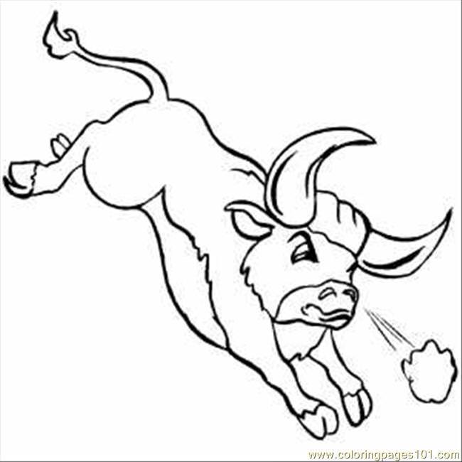 650x650 Angry Bull Coloring Pages