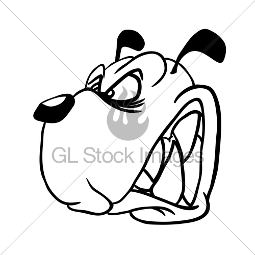 500x500 Simple Black And White Angry Dog Gl Stock Images