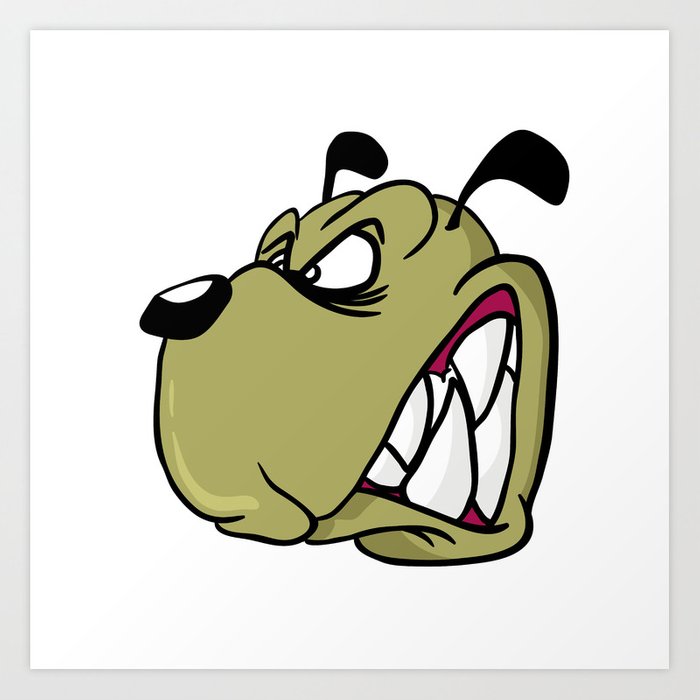 700x700 Angry Dog Art Print