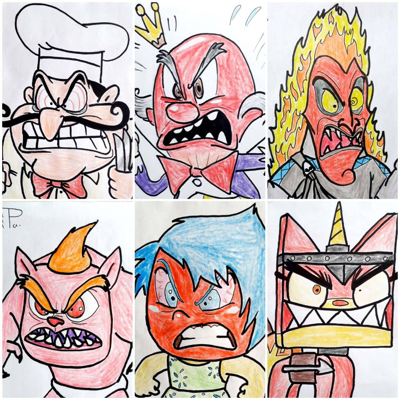 1280x1280 Angry Drawings Collage