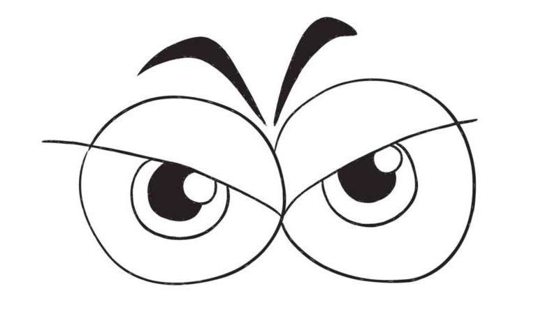 800x480 How To Draw Angry Eyes