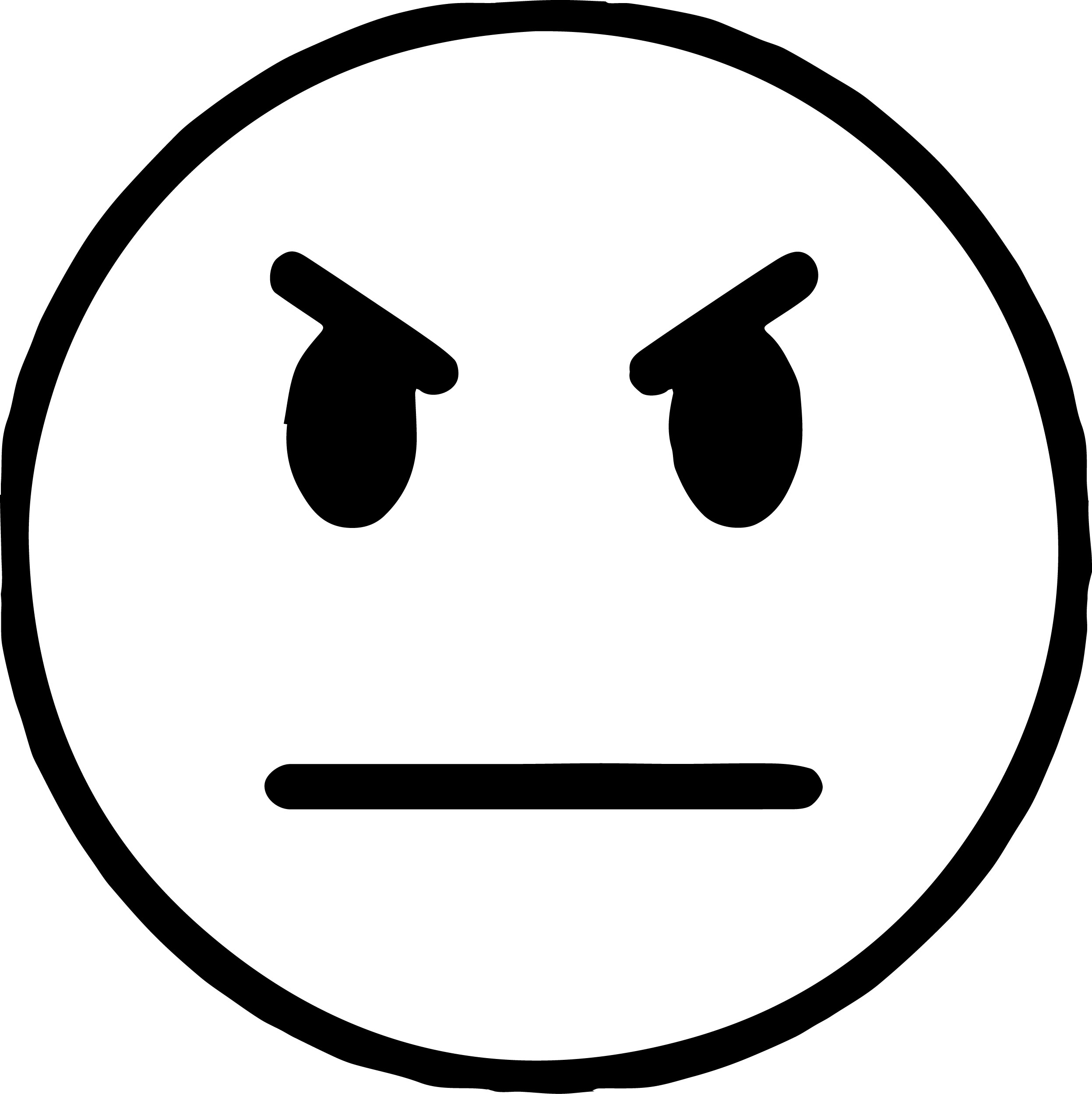 Angry Face Coloring Page - boringpop.com