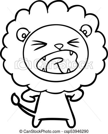 378x470 Cartoon Angry Lion Vectors