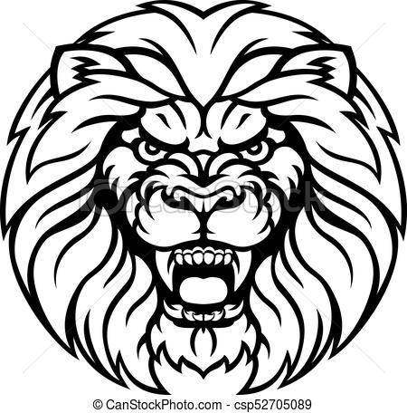 450x456 Lion Sports Mascot Angry Face An Angry Lion Sports Animal