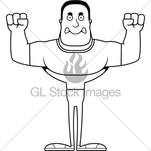 500x500 Cartoon Angry Man Gl Stock Images