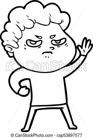 316x470 Cartoon Angry Man