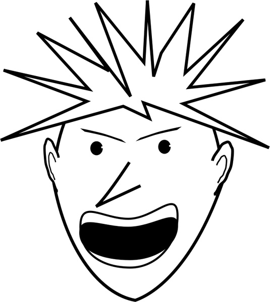 535x600 Angry Punk Dirk Struve Free Vector In Open Office Drawing