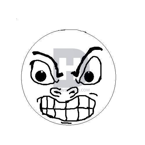 500x500 How To Draw An Angry Face, Step