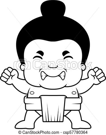 370x470 Cartoon Sumo Boy Angry A Cartoon Illustration Of A Little Sumo