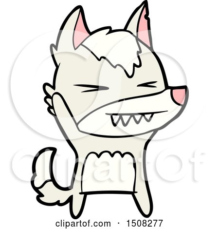 450x470 Angry Wolf Cartoon