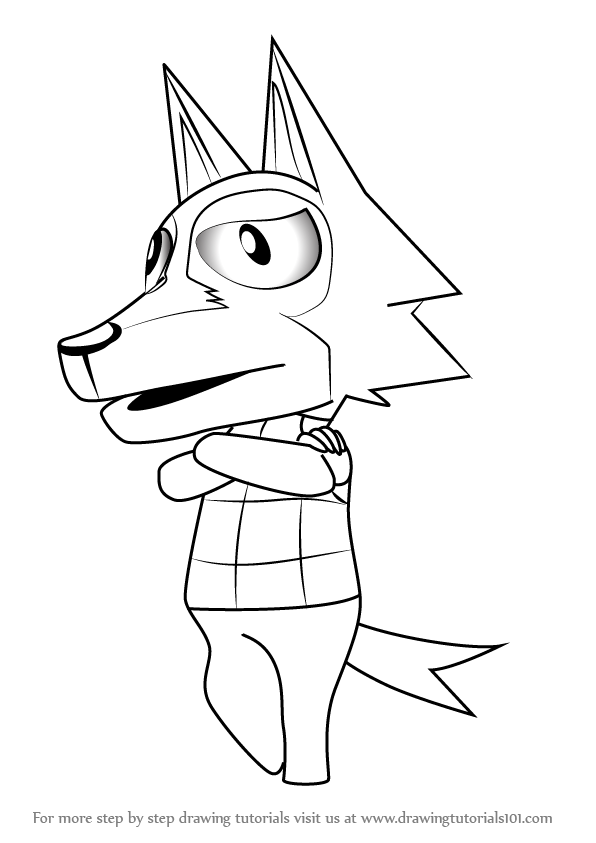 596x843 Learn How To Draw Lobo From Animal Crossing