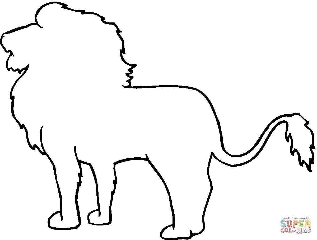 1200x909 Outline Drawing Of Animals Animal Drawings Lion Coloring Online