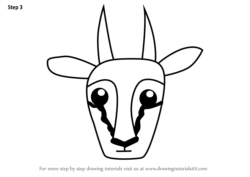 848x602 Learn How To Draw A Springbok Face For Kids