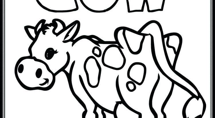 750x410 Animal Farm Cow Coloring Pages Free Sheets For Preschool Colouring