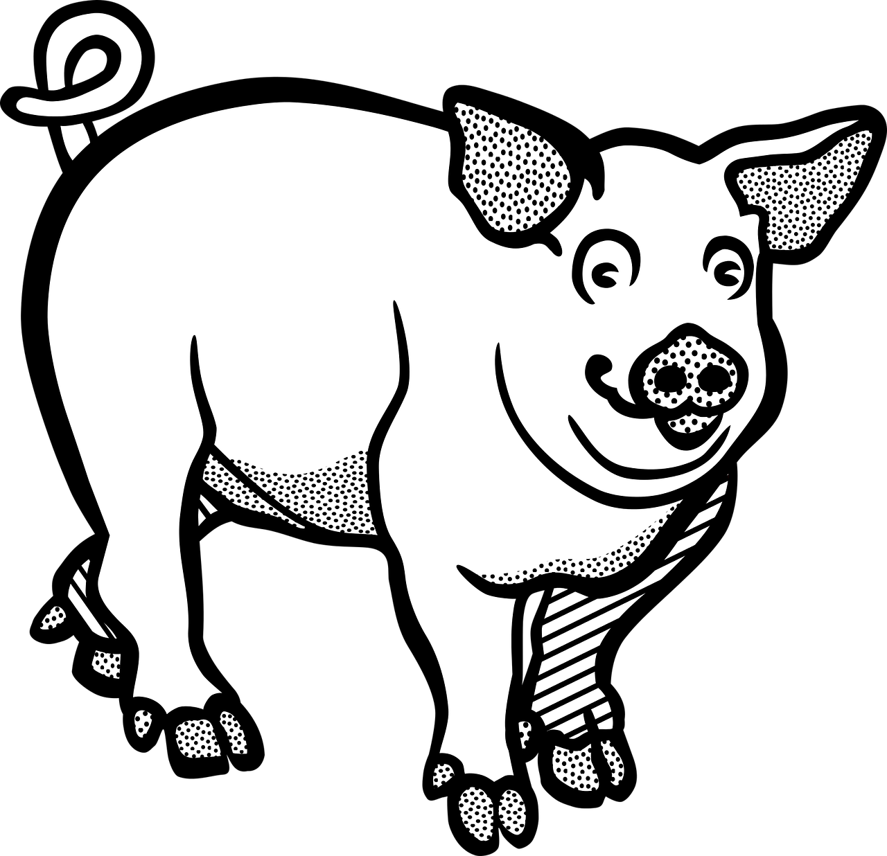 1280x1236 Pig,animal,farm,nature,free Vector Graphics
