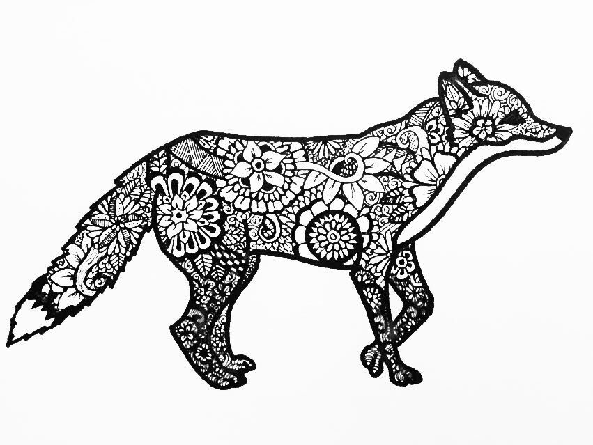 851x639 Easy Zentangle Animals