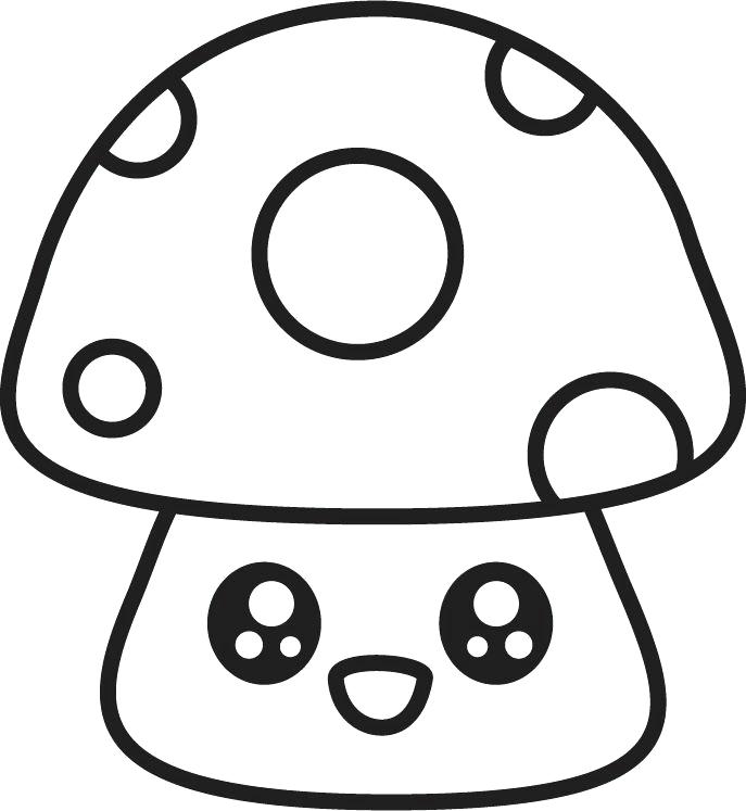 687x747 Coloring Pages Print Draw So Cute Coloring Book Mushroom Coloring