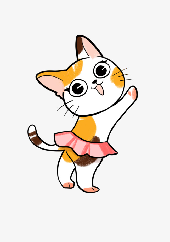 650x921 Cute Kitten Print Hand Drawing Image