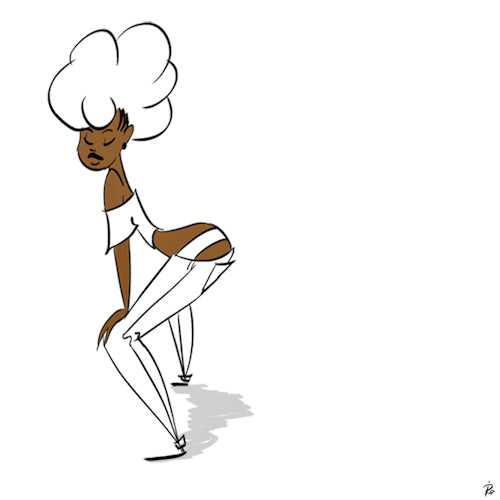 500x500 Gif Drawing Dancer Animation Photoshop Booty Character Design