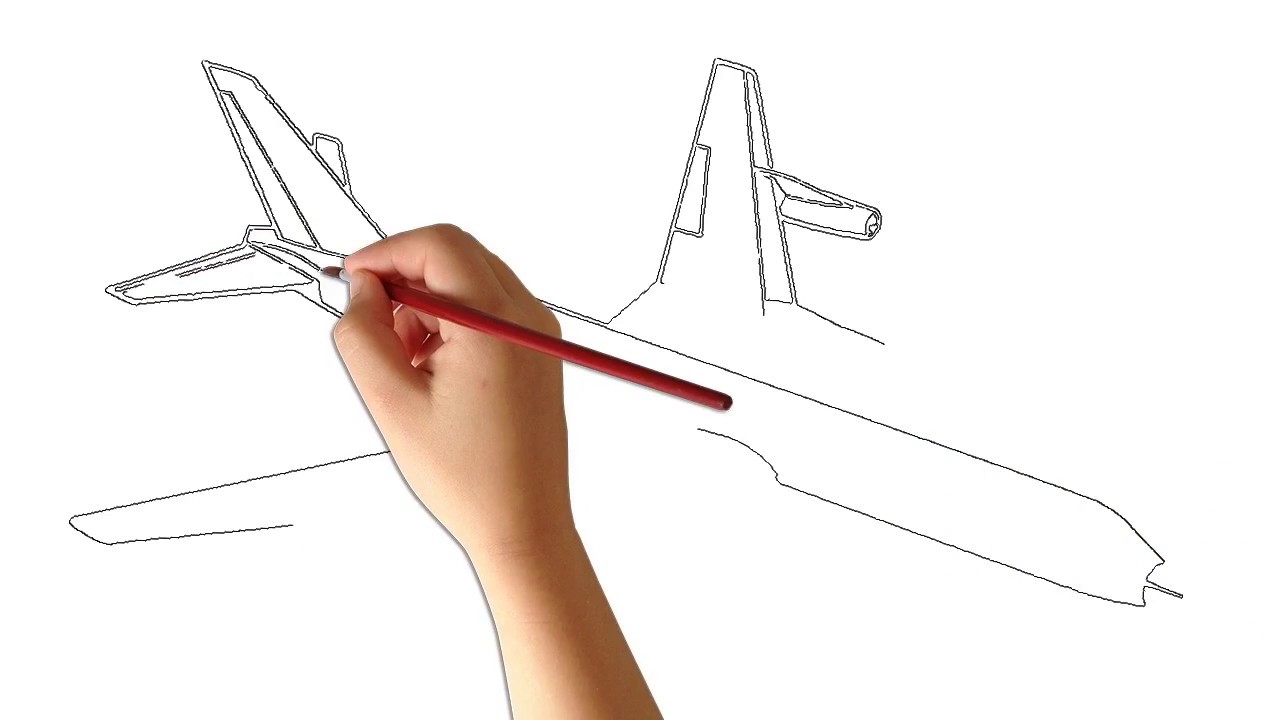 1280x720 drawing pictureteaching how to draw animation drawing airplane