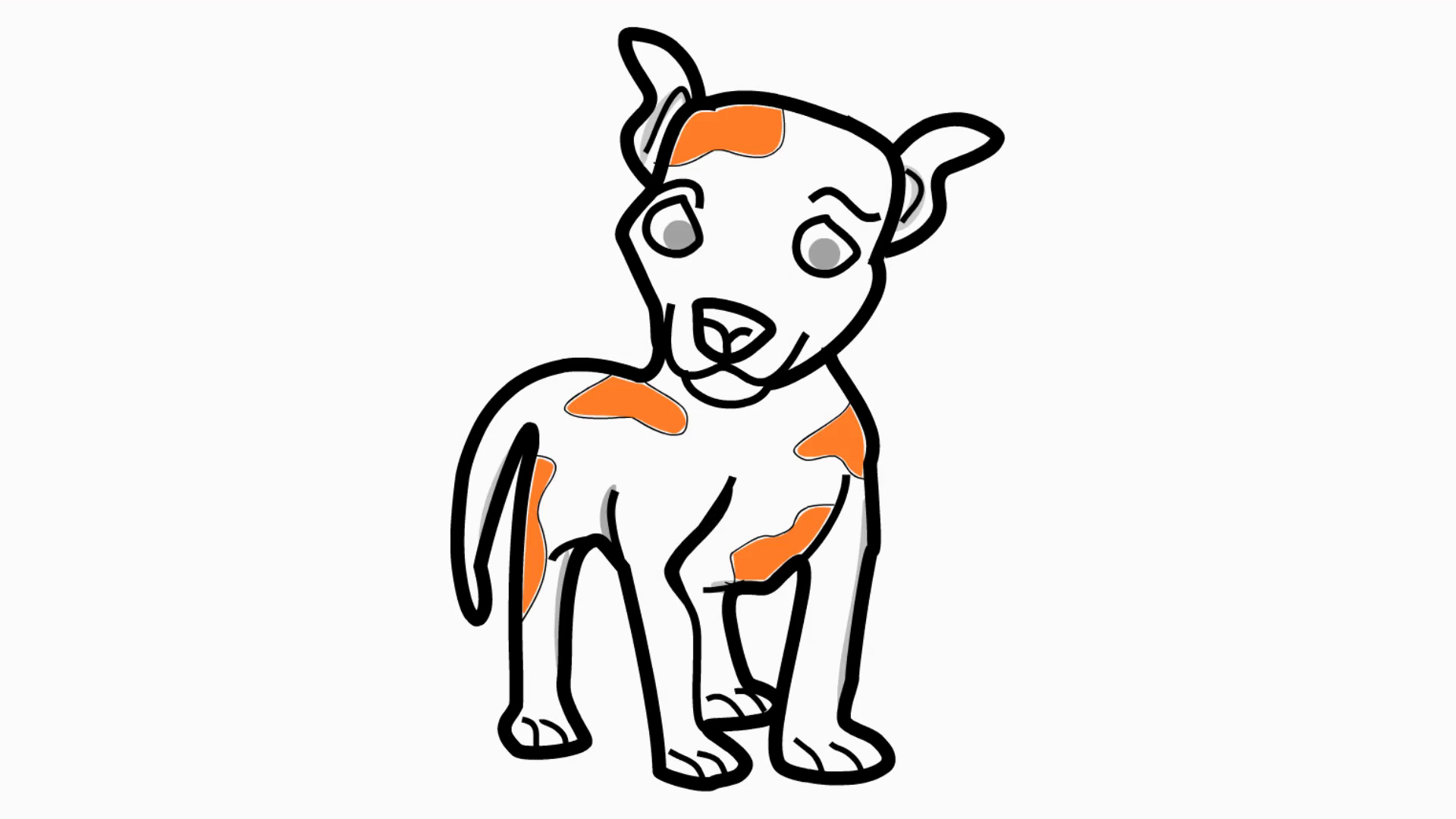 1920x1080 Dog Line Drawing Animation With Transparent Background Motion