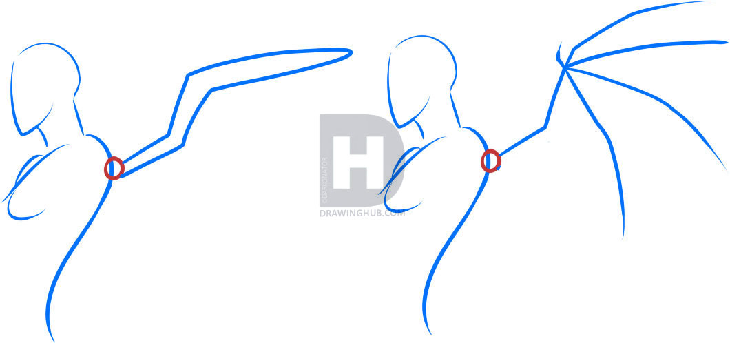 1060x498 How To Draw Anime Wings, Draw An Anime Angel, Step