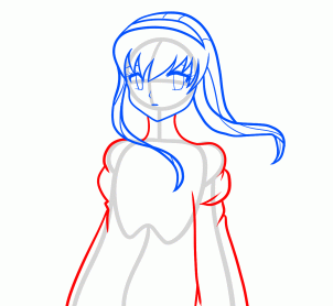 302x278 How To Draw An Anime Angel, Angel Girl, Step