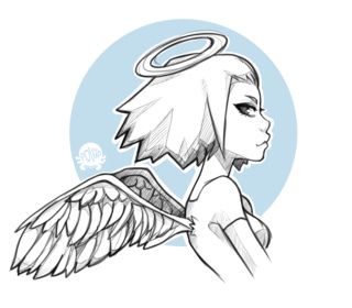 320x280 Angel Sketch