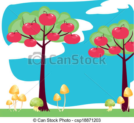 450x414 Anime Tree With Apple Is A Illustrator Without