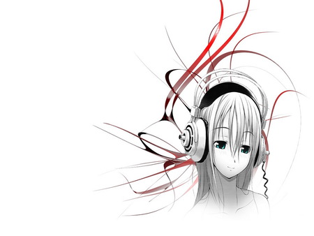 450x338 Black And White Music Girl