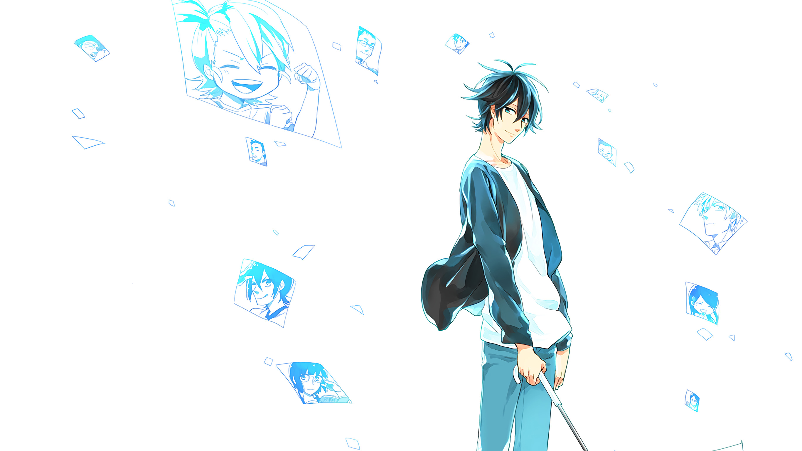 2732x1536 Blue Eyes, Dark Hair, Barakamon, Handa Seishuu, Anime, Anime Boys