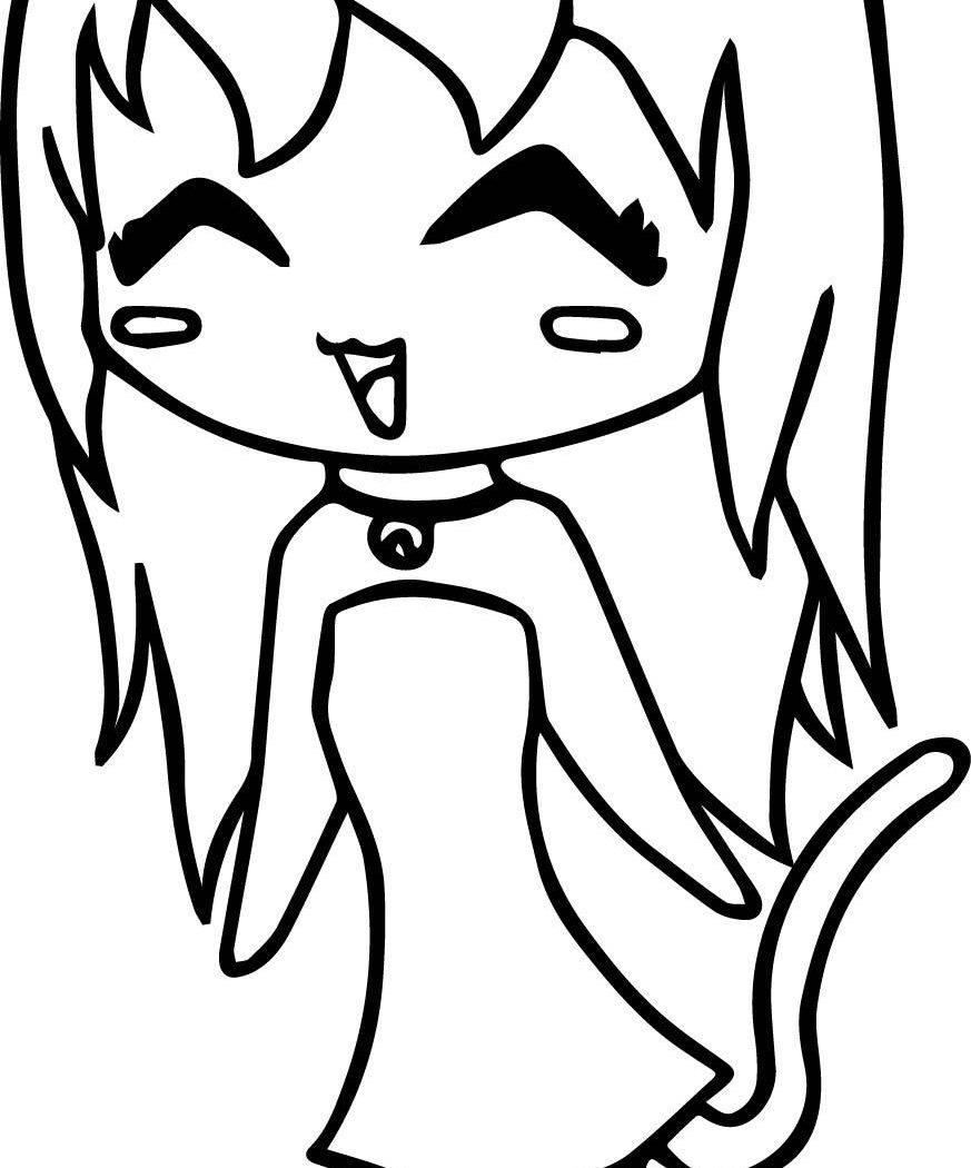 873x1050 Anime Cat Girl Coloringes Download Printable Colouring Surprising