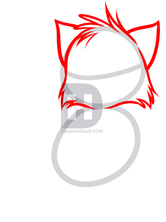 538x720 How To Draw A Cute Anime Cat, Step