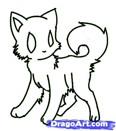 392x442 Step How To Draw A Manga Cat