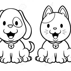 250x250 Anime Cat And Dog Drawing Free Easy Love Mix Cuddling Clipart
