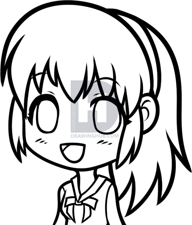 615x720 How To Draw An Anime Chibi Girl, Step