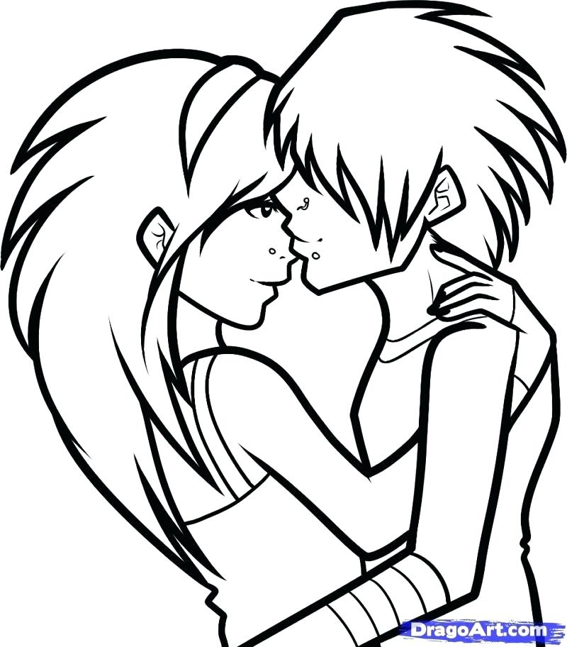 800x912 How To Draw A Cute Couple
