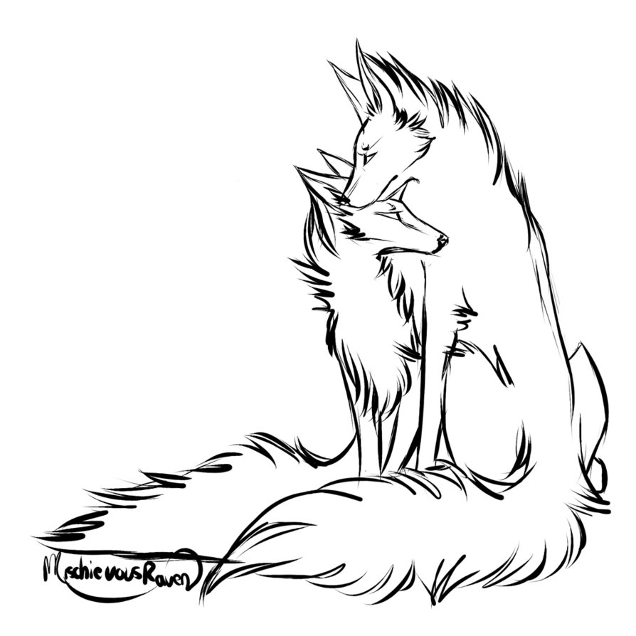 894x894 Kiss Drawing Wolf For Free Download
