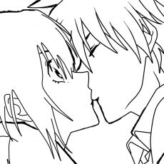 Anime Couple Kissing Drawing | Free download on ClipArtMag