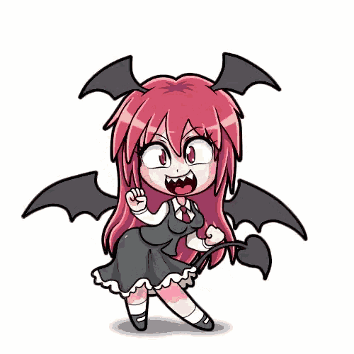 500x500 Dancing Chibi Demon Gif