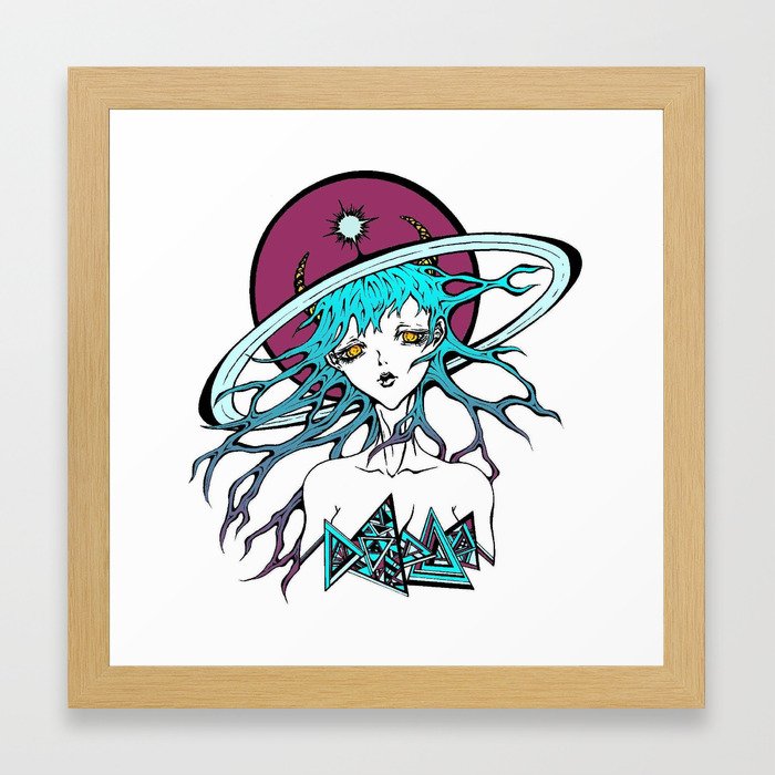 700x700 Demon Anime Girl Framed Art Print
