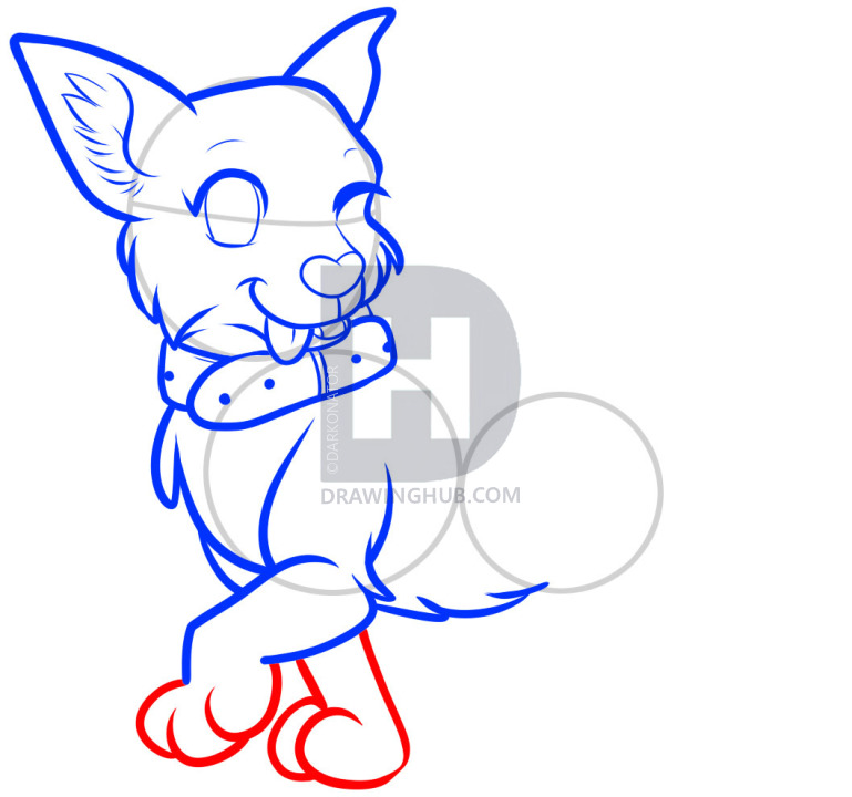 769x720 How To Draw An Anime Dog, Anime Dog, Step