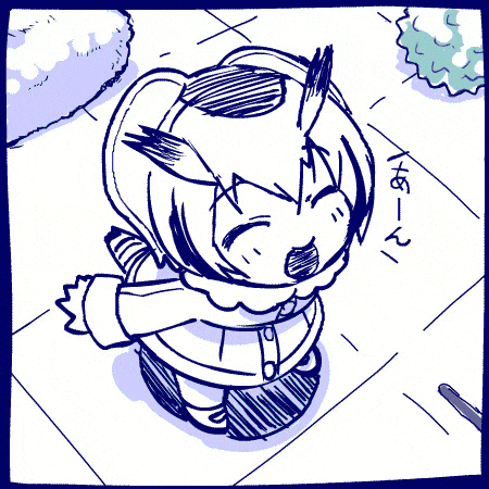 450x450 Anime Sketches, Drawings, Kemono Friends