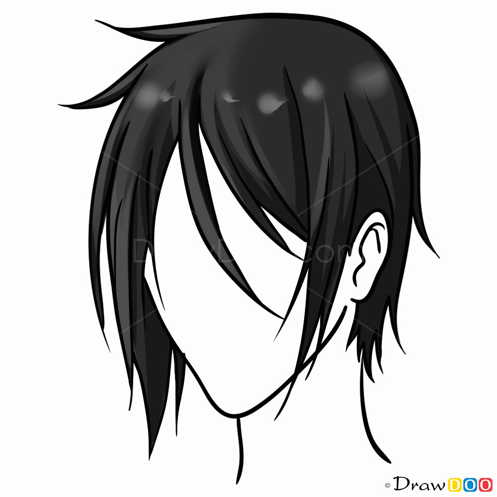 1000x1000 Admirably Stocks Of Anime Hair Drawing