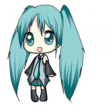 350x350 How To Draw Chibi Miku, Step