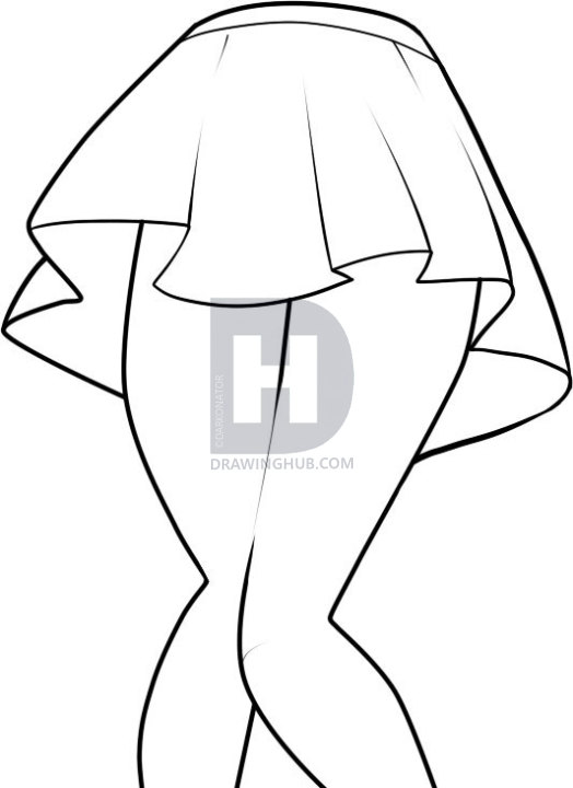 524x720 How To Draw A Skirt, Skirts, Step