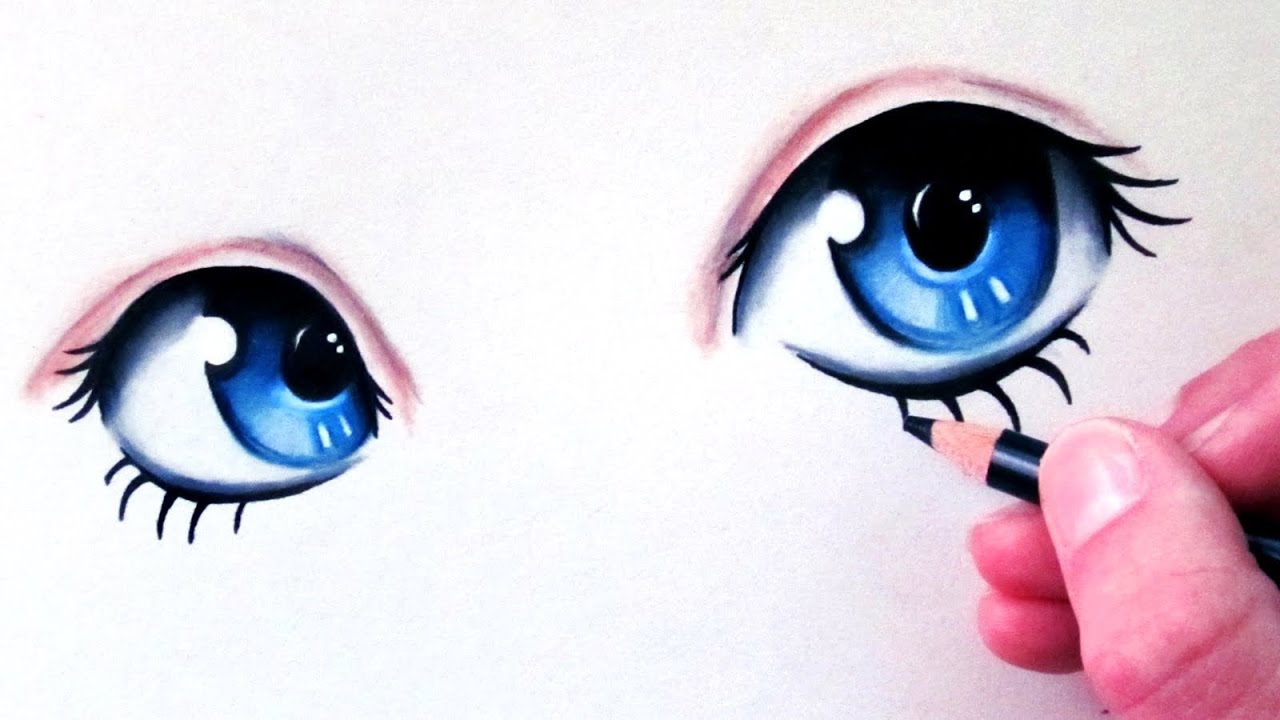 1280x720 How To Draw A Realistic Anime Eyes Under Seconds! Secret Artist