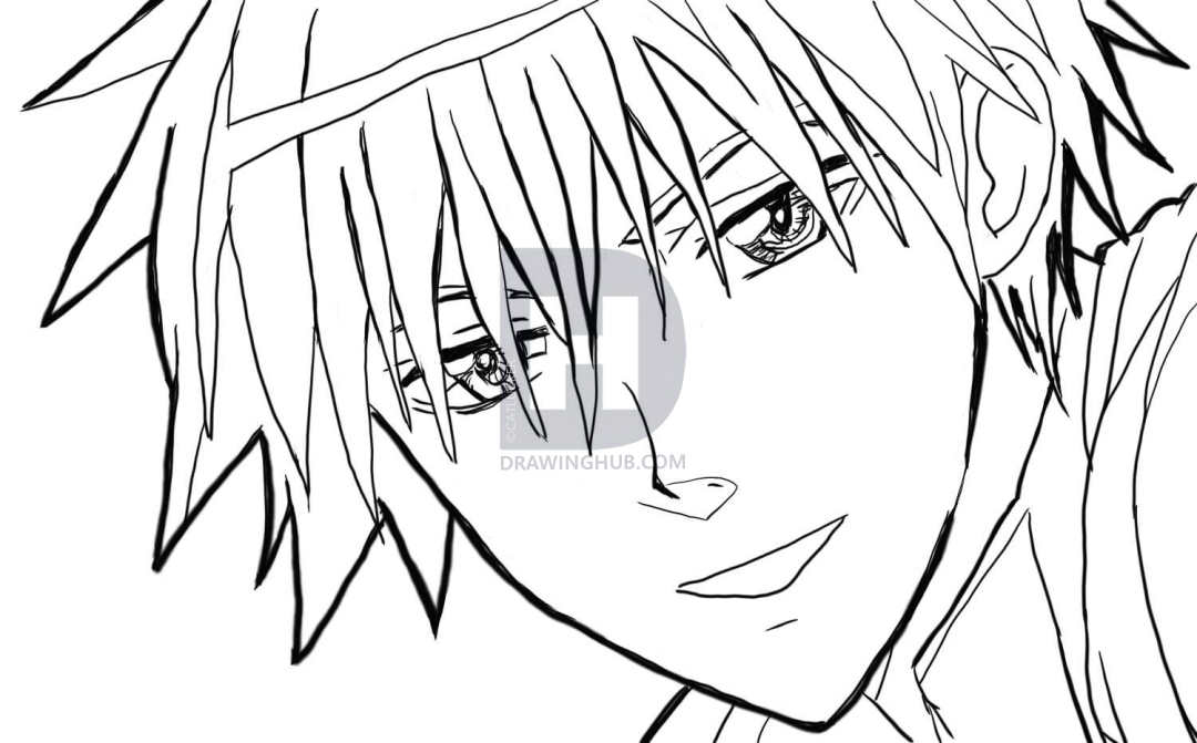 1080x671 How To Sketch An Anime Face, Step