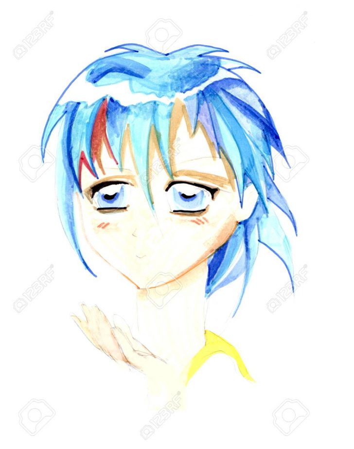 728x923 Anime Faces Drawing How To Headphones Head Step Redhead