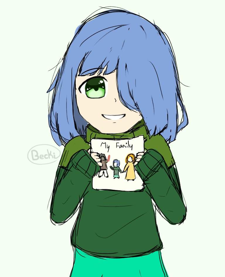 768x943 Amber's Drawing Of Her Family Glitchtale Amino